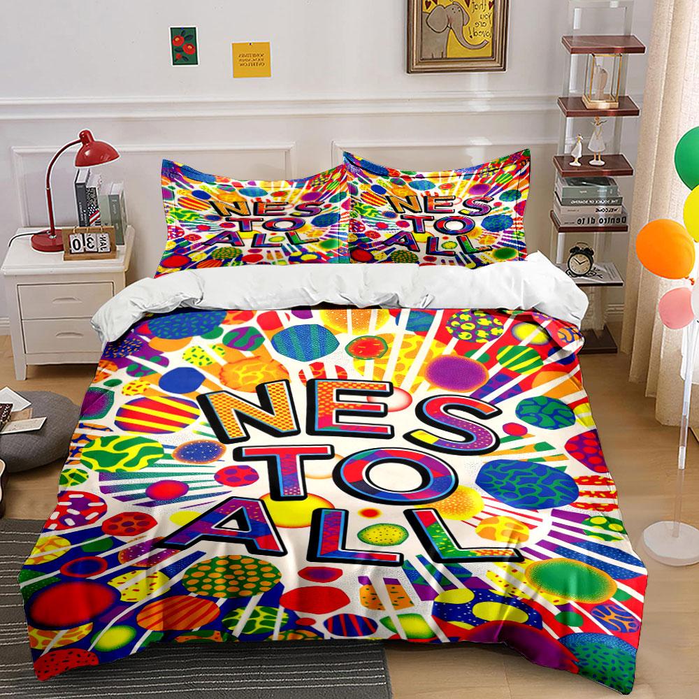 

Colorful circles and text Bedding sets Duvet cover sets Duvet covers Pillowcases(1 * Duvet Cover 2 * Pillowcases without duvet insert) 135x200cm