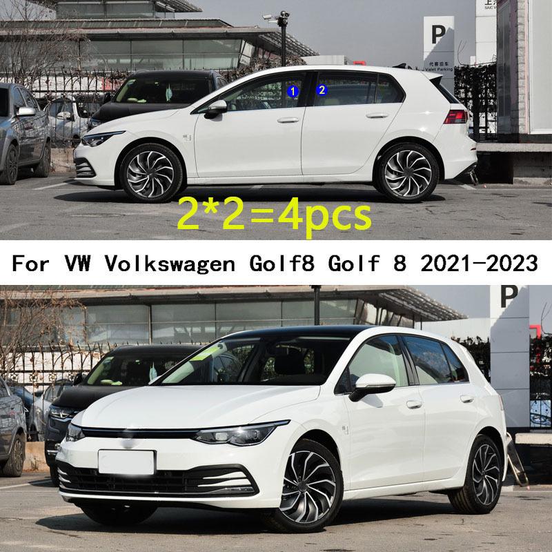 Car TPU/Glossy Mirror Post Cover For VW Volkswagen Golf8 Golf 8 Door Trim Window Molding Sticker Parts
