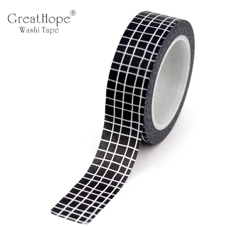 NEW 1PC 10M Decorative Black and White Japanese Washi Tape Set DIY Journaling Adhesive Moon Masking Tape Cute Stationery
