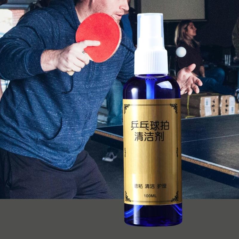 100ml Table Tennis Racket Cleaner Pressing Sprays Rubber Cleaning Maintenance Tackifier Table Tennis Bat Cleaning Tool