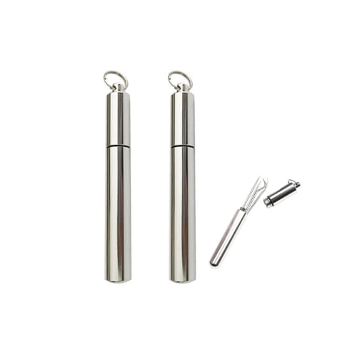 Aluminum Alloy Small Organizer Case, Waterproof, Perfect for Toothpicks, Pills, Medicines, and Cotton Swabs, Silver, Flat Bottom Design, Perfect for C