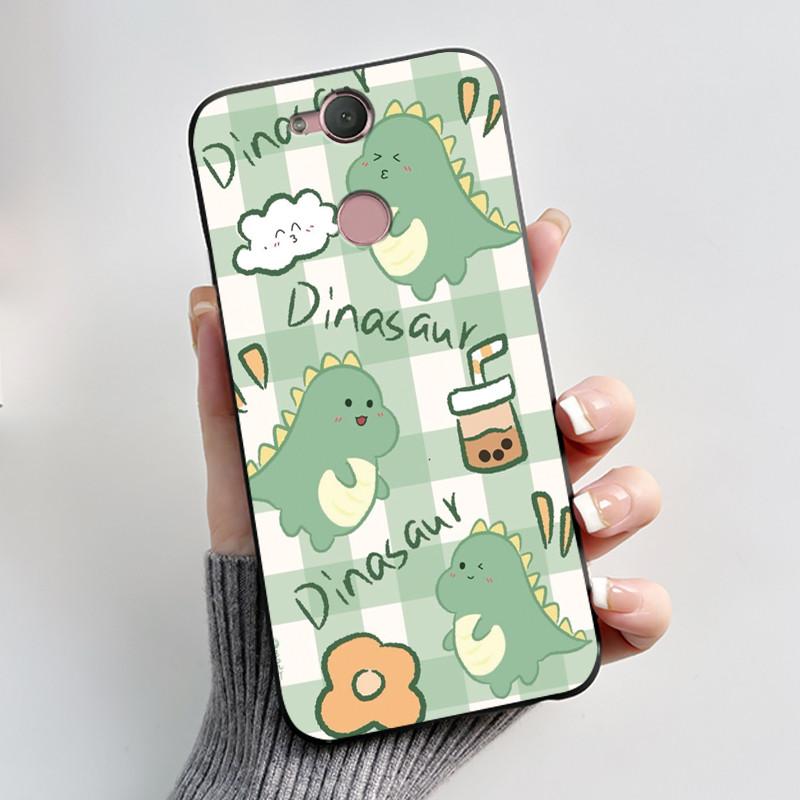 Cute Case For Sony Xperia XA2 / Xperia XA2 Ultra Capa Coque Printing Shell Protective Cover Soft Silicone Cartoon Black Casing