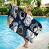 1Pc Cute Cats Beach Towel Large Quick-Drying Towel Suitable For Beach Yoga Pool Gym Sport Home Towel For Sand Free
