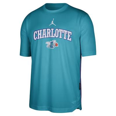 X NBA Collaboration Charlotte Hornets 2023/24 Player Edition Fashion Einfaches Pullover Kurzarm T-Shirt Herren T-Shirt Blau Grün DX9617-415
