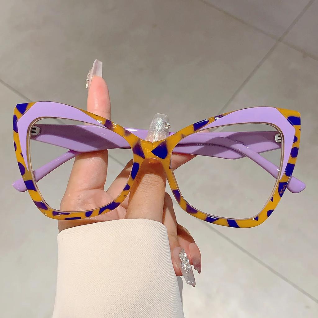 Vintage Anti Blue Light Blocking Butterfly  Glasses Women For Female Luxury Brand Designer Myopia Prescription Optical Frame