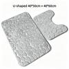 Non Slip Absorbent Bathroom Rug Set Grey Soft Pebble Design 1/2 Piece for Bathroom Toilet Front Floor Use