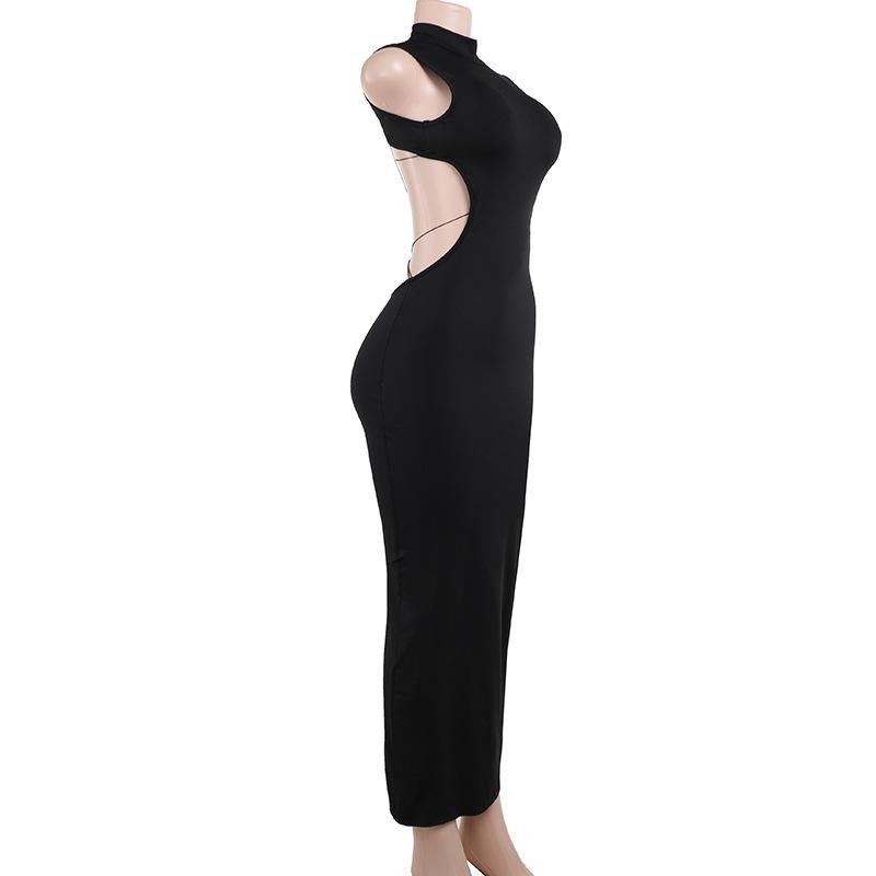 Vestito sexy con fiocco senza schienale, temperamento estivo da donna, abito speziato