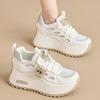 Comfy Breathable Hidden Heel Block Flats Skate Board Platform Wedge Sneakers Vulcanized Chunky Shoes