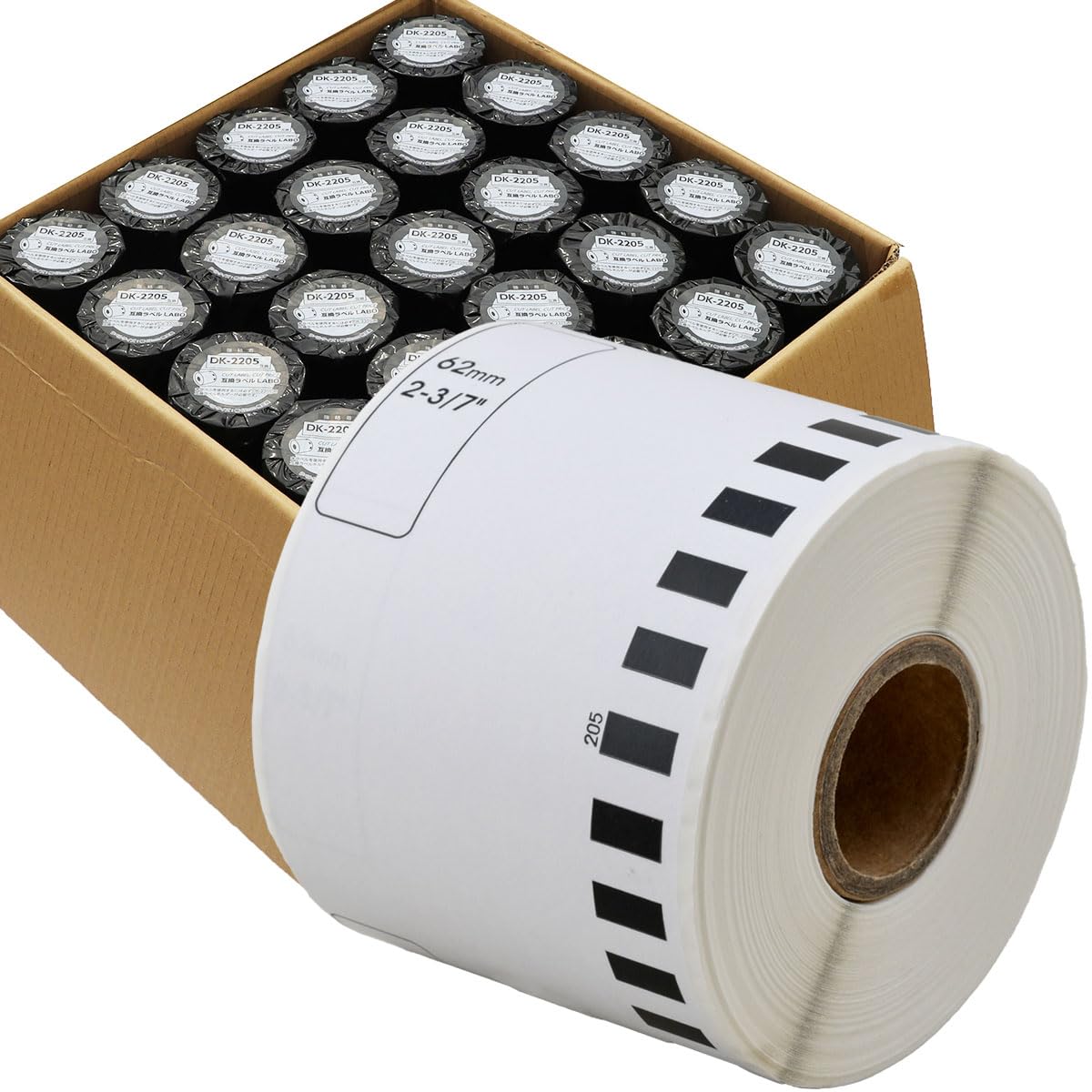 

Набор из 50 рулонов этикеток совместимых с Brother для Brother [Совместимые Labo] DK-2205 QL-700 / QL-800 / QL-820NWB и т. д.