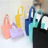 Small Cloth Bag Clutch Storage Canvas Bag Lunch Box Bag Lunch Bag Solid Color Cosmetic Bag