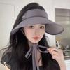 Sun protection cap Foldable sun hat Outdoor riding women's large brim Empty top cycling sun protection fisherman sun hat