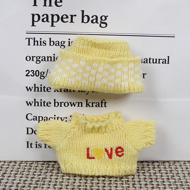 17cm Plush Doll Clothes: Sweater & Wool Hat for Generations 1-3