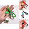 Stylish One Piece Keychain For Luffy Nami Sanji Zoro Fans Durable Silicone Accessory