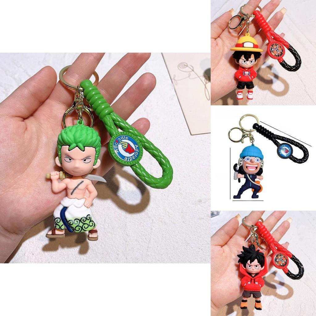 Stylish One Piece Keychain For Luffy Nami Sanji Zoro Fans Durable Silicone Accessory