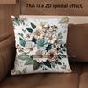 2D Vintage Floral Embroidery Style Throw Pillow Covers Pattern Cushion Cover Suitable For Sofa Bedroom Car Pillow Cover