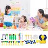 36Pcs Graffiti Tool Roller Sponge Brush Kit Stamps Antifouling Clothes Children Drawing Kit
