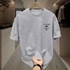 High Quality Cotton Short Sleeved T-shirt 2025 Summer Sports and Leisure Round Neck Loose and Versatile T-shirt Trend