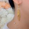 New Chinese Style Long Tassel Wings with Simple and Niche Design, Mosquito Coil, Ear Clip, Earring for Women