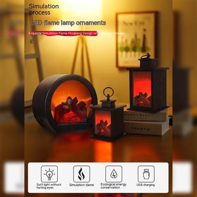 Romantické led lampy simulace plamene design ozdoby na krb pro domácí zahradu vila park dekorace