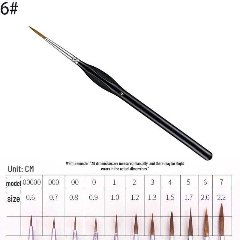 Custom Wear-Resistant Elastic Precision Brush for Line Drawing and Oil Painting with Triangular Handle and Wolf Hair