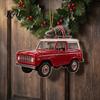 Christmas Tree Ornament Car Hanging Ornament, Acrylic Flat Print Pendant for Rearview Mirror, Festive Holiday Decoration, Gift Lovers