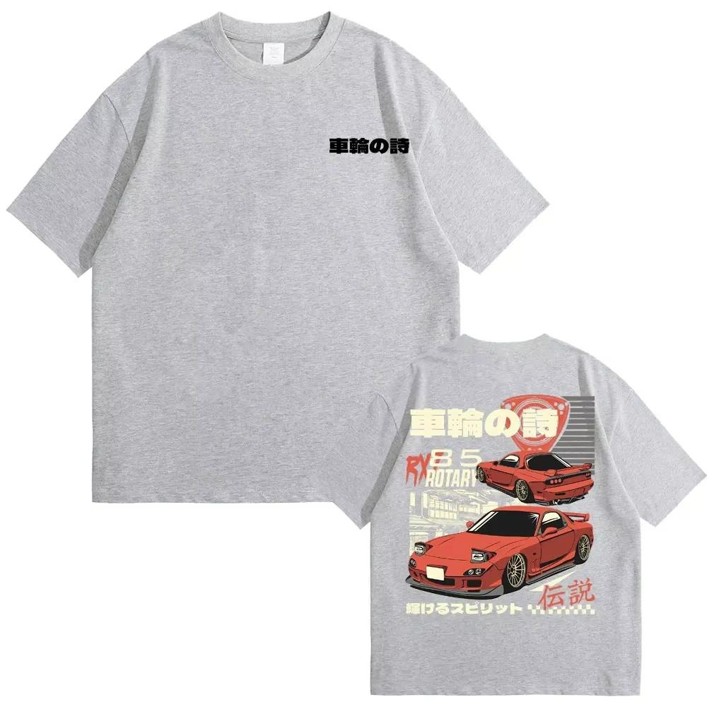 Tricou Anime Initial D Drift AE86 Imprimare Față-Verso RX-7 R34 Skyline GTR JDM Bărbați Vintage Harajuku Tricouri Supradimensionate