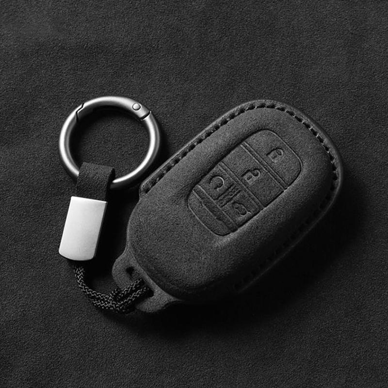 

Leather Car Key Case Cover for Honda Civic Accord HR-V CR-V CRV 2022 2023 3 4 Buttons Auto Shell Fob Holder Car Accessories
