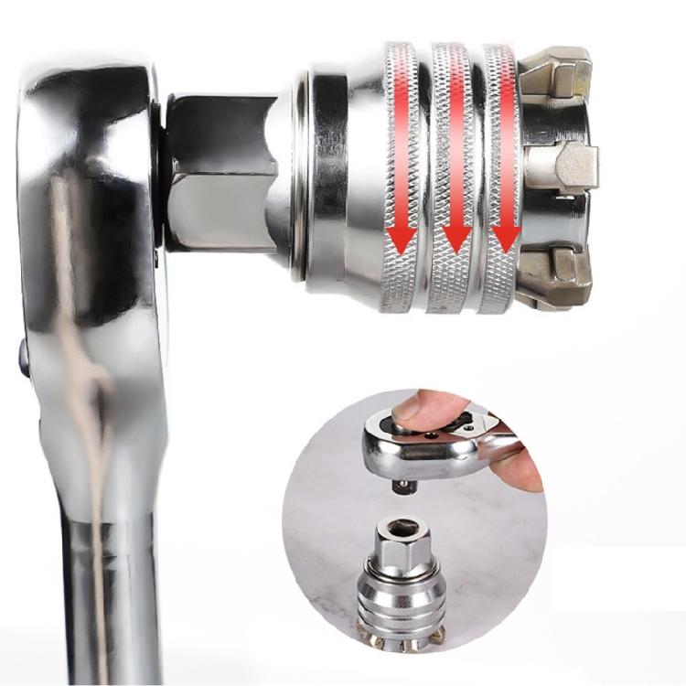 Adjustable Socket Wrench Compatible for 10mm-19mm Bolt Nut Size High Grade Steel for Longevity Efficient Workflows