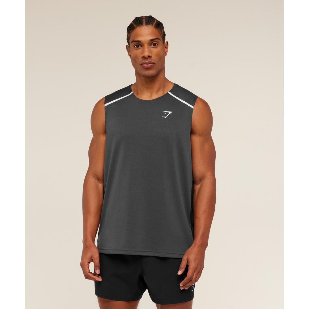 Gymshark Arrival Contrast Tank Gs Onyx Grey Gs Black A4c4i Gb78