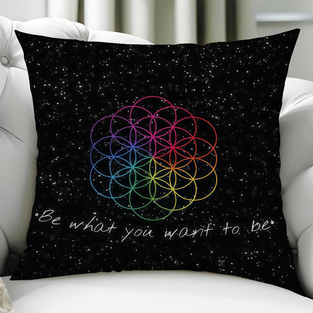 Rock Band CCOLDPLAYES cushion cover Birthday Anniversary Gifts Double Sided Printed Zipper Cushion Cover Soft Skin Bedding