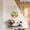 2D Flat Aluminum French Garden-Themed Wall Art, Rustic Country Style, 7.87 Inches × 7.87 Inches, Holiday Gift, Suitable for Homes, Studios, Cafés