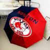 Red Sox Emblem Umbrella Folding umbrella, automatic umbrella 8-Frame for Travel, camping Use Gift for Halloween Christmas