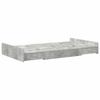 Storage Bed Frame Concrete Grey 120 x 190 cm Particleboard