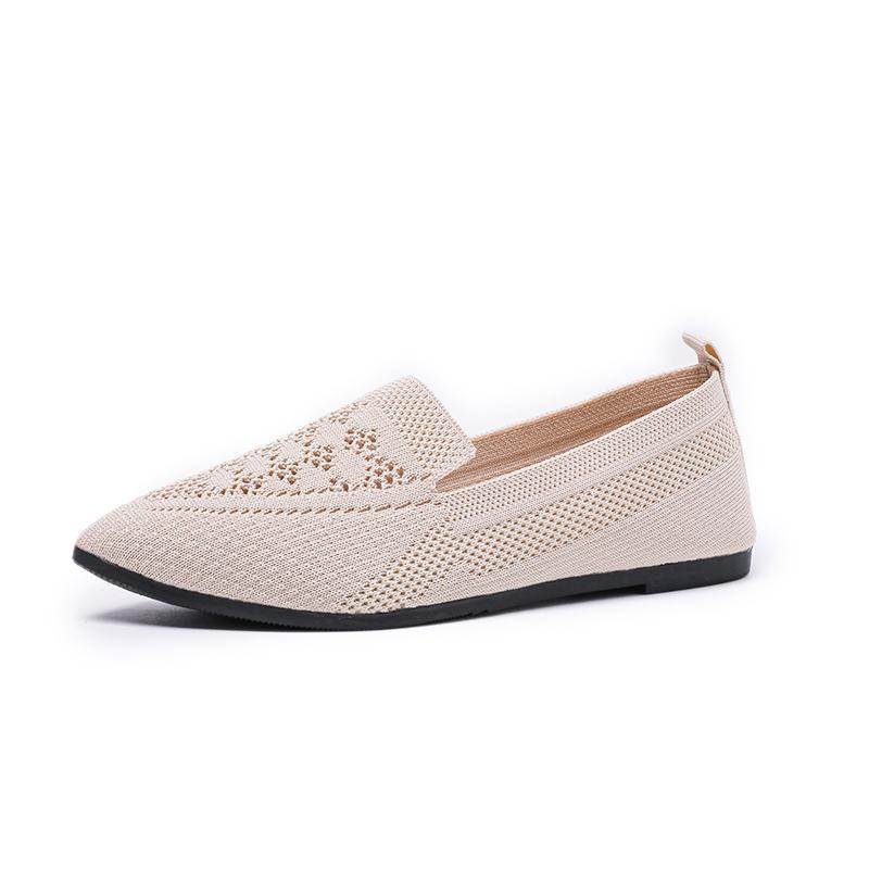 

мода 2024 Лето Новые Женские Балетки Заостренный Носок Слипоны для Женщин Плоские Лоферы с Неглубоким Вырезом Уличные Противоскользящие Платформенные Балетки из Воздушной Сетки 36 покинуть белый