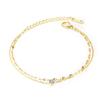 Elegant 18K Gold Titanium Steel Bracelets: European & American Fashion, Non-fading, Women's Versatile Personality Hand Jewelry