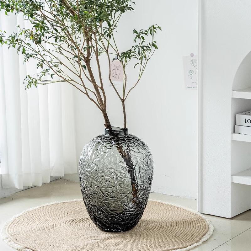 Modern Hammered Bell Glass Flower Vase