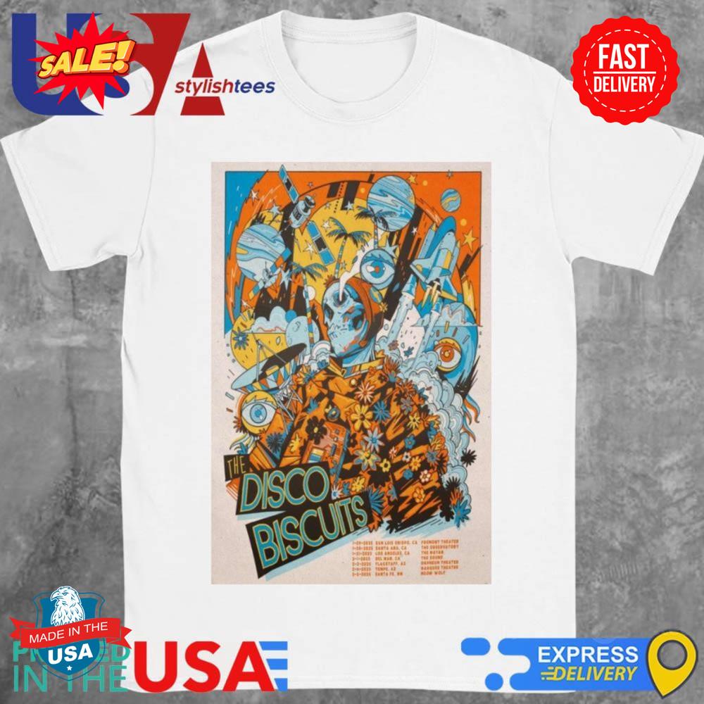 Disco Biscuits 4 февраля 2025 Темпе, Аризона Постер Футболка Унисекс Футболка M
