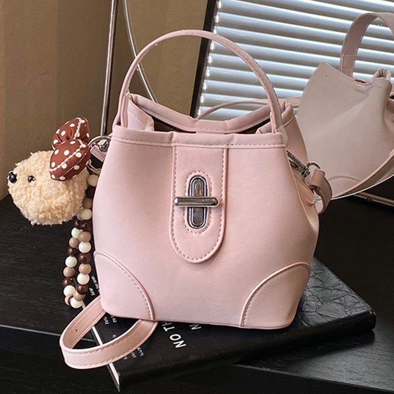 High-end Fashion Style Hand-held Shoulder Bag for Commuting and Cross-body Bucket Bag