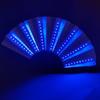 LED Performances Hand Fan Folding Hand Fan Chinese Handheld Glowing Fan with LED Light Dancing Props for Men Women