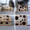 Umweltfreundliches Katzenspielzeug Kratzbaum Holz Kratzpuzzle Anreicherungskiste Sichere Nägel Tägliche Nutzung Unterhaltung Kratzbrett für Wohnungskatzen
