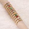 Zircon Heart Birthstone Rings For Women Gold Color Adjustable Stainless Steel Birthstone Heart Ring  Wedding Jewelry Gift BFF