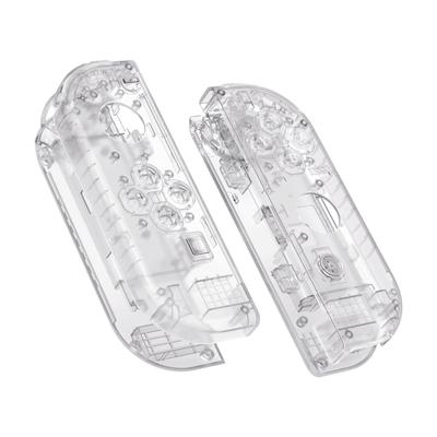 eXtremeRate Clear Handheld Controller Housing Case Compatible with Switch and Switch Replacement Shell Compatible with Switch with Full Set of Buttons