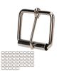 50 Pcs Belt Pin Buckle Metal Adjustable Strap Roller Buckles for Dog Collar Chest Strap Bags Leather Belt