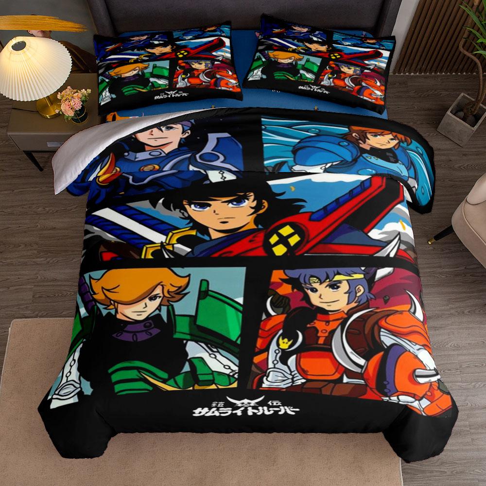 Ronin Warriors Duvet Cover Set King Queen Double Full Twin Single Size Bed Linen Set