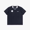 Diadora Ceremony Mesh Jacquard Collar Short Sleeve T-Shirt Navy