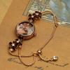 TIME100 Japanese Quartz Bracelet Polyhedron Glass Crystal Gift Box Included Women's Watch, Movement, Style, Band, Waterproof, (Coffee Brown)