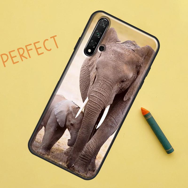 Elephant Baby Nature For Huawei Nova 8i 12i 11i 12s Y73 Y72 Y61 Y91 Y90 Y70 Y60 9 10 SE P30 P40 Lite P60 Pro Case
