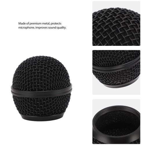 Zerodis Microphone Grill Ball, Replacement Microphone Head for SM58, BETA58, and SV100, Anti-Dent Karaoke Accessory, Replacement Part, Zerodis6b7ak519