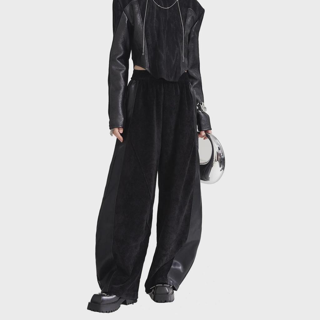 Maillard Women's Wide-Leg Velvet-Lined Sports Sweatpants for Autumn/Winter