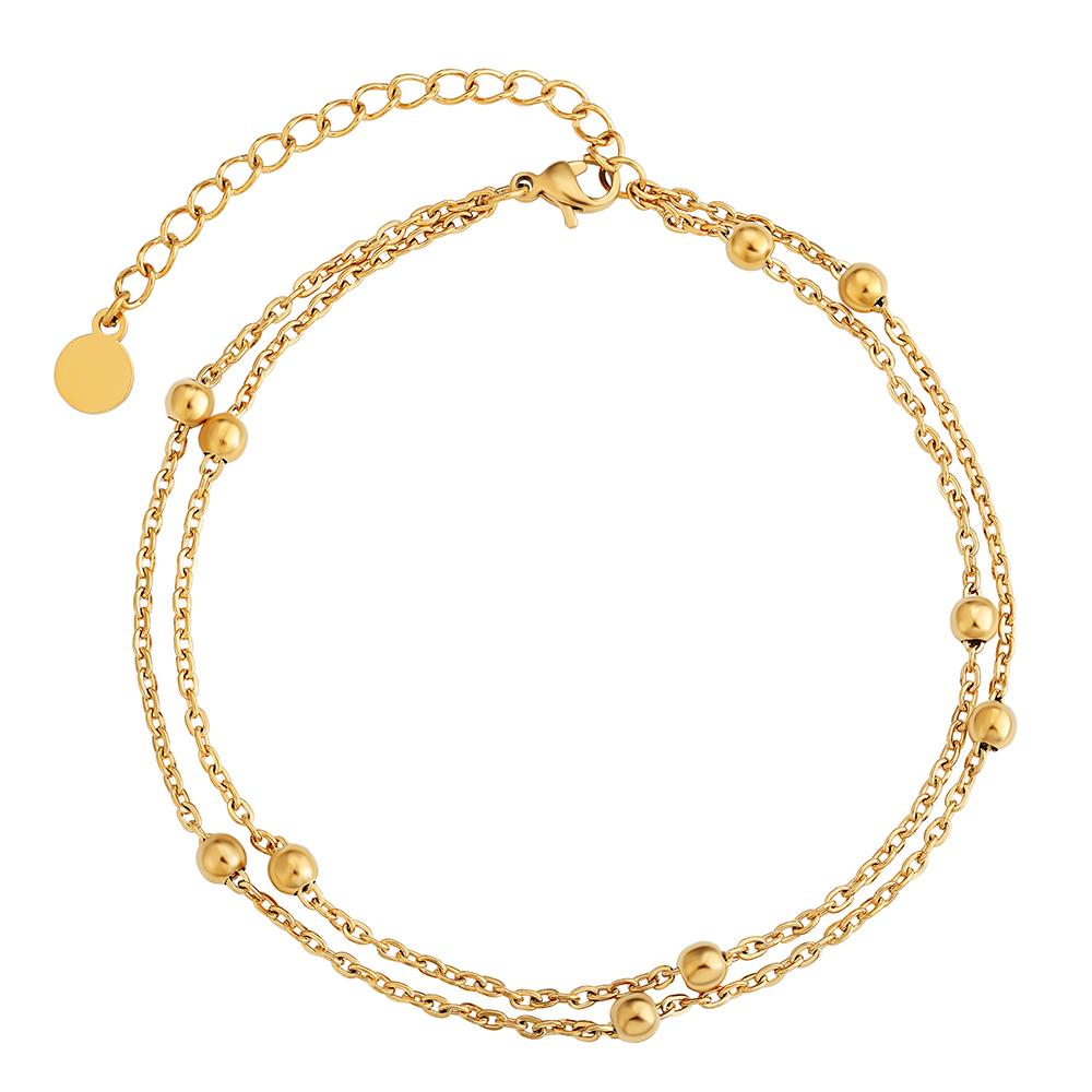 KRKC Adjustable Beach Anklet Foot Jewelry Set Handmade Delicate Anklets for Women Girls 14K Gold Layered Ankle Bracelets Chains